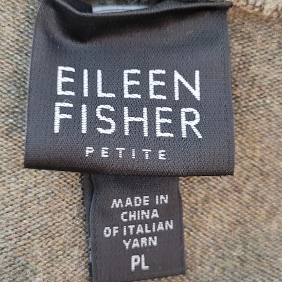 Eileen Fisher Open-Front Hooded Cardigan - Size PL - Picture 10 of 13
